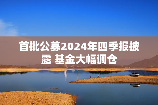 首批公募2024年四季报披露 基金大幅调仓