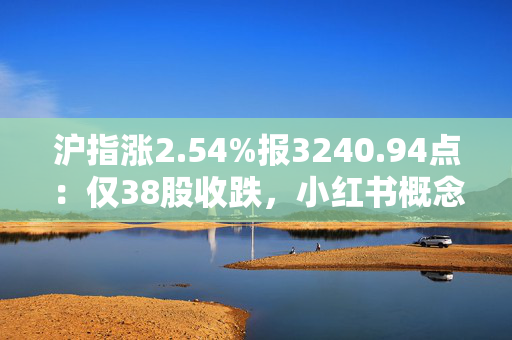 沪指涨2.54%报3240.94点：仅38股收跌，小红书概念股掀涨停潮