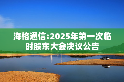 海格通信:2025年第一次临时股东大会决议公告