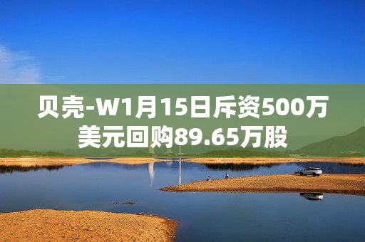 贝壳-W1月15日斥资500万美元回购89.65万股