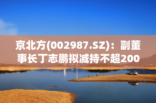 京北方(002987.SZ)：副董事长丁志鹏拟减持不超200万股