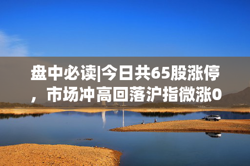 盘中必读|今日共65股涨停，市场冲高回落沪指微涨0.18%，半导体板块领涨