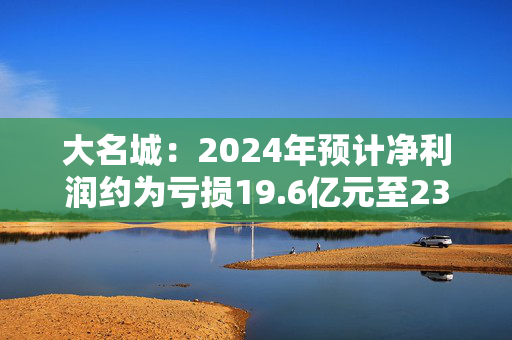 大名城：2024年预计净利润约为亏损19.6亿元至23.5亿元