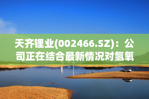 天齐锂业(002466.SZ)：公司正在结合最新情况对氢氧化锂项目进行减值测试