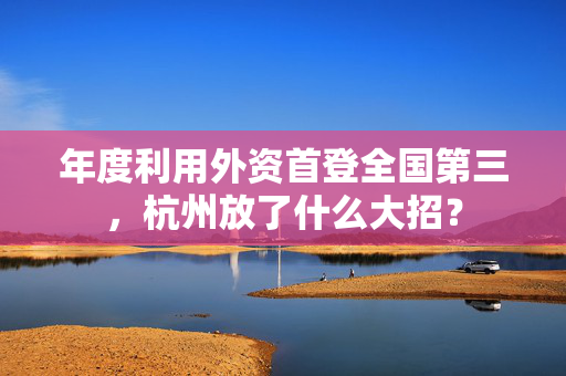 年度利用外资首登全国第三，杭州放了什么大招？