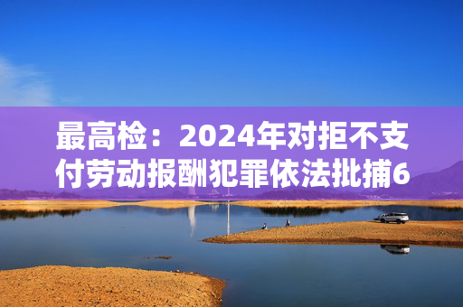 最高检：2024年对拒不支付劳动报酬犯罪依法批捕612件617人