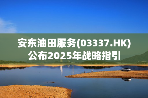 安东油田服务(03337.HK)公布2025年战略指引