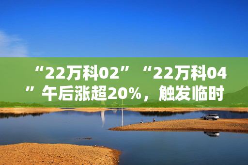 “22万科02”“22万科04”午后涨超20%，触发临时停牌