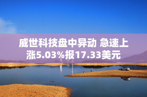 威世科技盘中异动 急速上涨5.03%报17.33美元