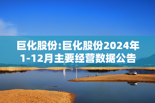 巨化股份:巨化股份2024年1-12月主要经营数据公告