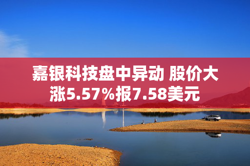 嘉银科技盘中异动 股价大涨5.57%报7.58美元