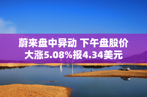 蔚来盘中异动 下午盘股价大涨5.08%报4.34美元