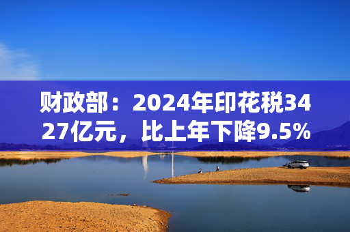 财政部：2024年印花税3427亿元，比上年下降9.5%