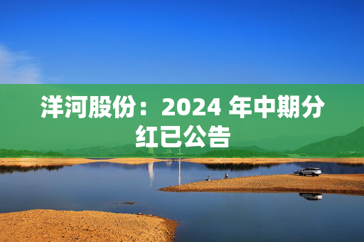 洋河股份：2024 年中期分红已公告