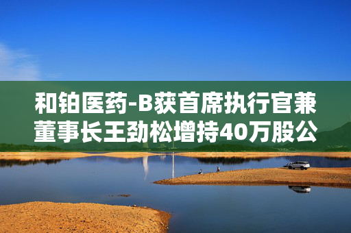 和铂医药-B获首席执行官兼董事长王劲松增持40万股公司股份