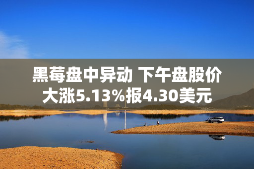 黑莓盘中异动 下午盘股价大涨5.13%报4.30美元