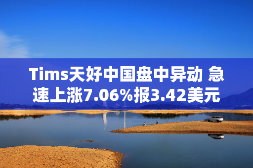 Tims天好中国盘中异动 急速上涨7.06%报3.42美元