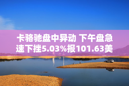 卡骆驰盘中异动 下午盘急速下挫5.03%报101.63美元