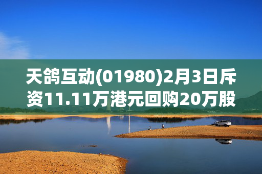 天鸽互动(01980)2月3日斥资11.11万港元回购20万股