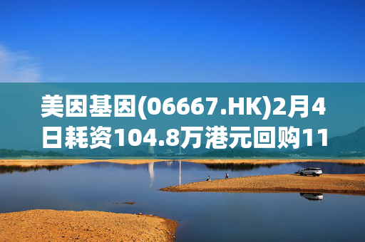 美因基因(06667.HK)2月4日耗资104.8万港元回购11.1万股