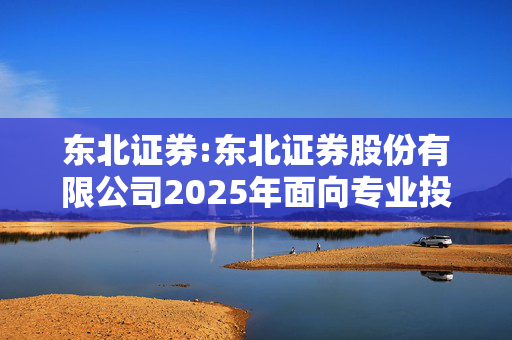 东北证券:东北证券股份有限公司2025年面向专业投资者公开发行短期公司债券（第一期）票面利率公告