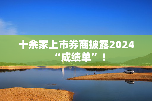 十余家上市券商披露2024“成绩单”！