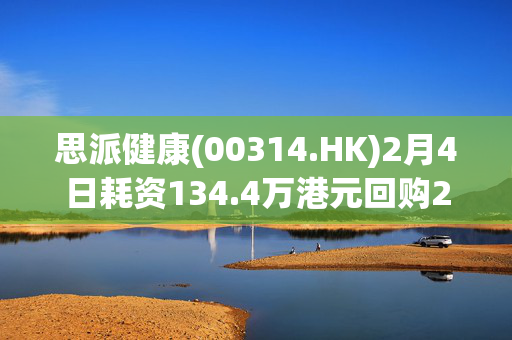 思派健康(00314.HK)2月4日耗资134.4万港元回购26.8万股