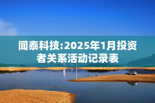 闻泰科技:2025年1月投资者关系活动记录表