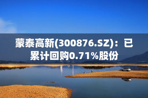 蒙泰高新(300876.SZ)：已累计回购0.71%股份