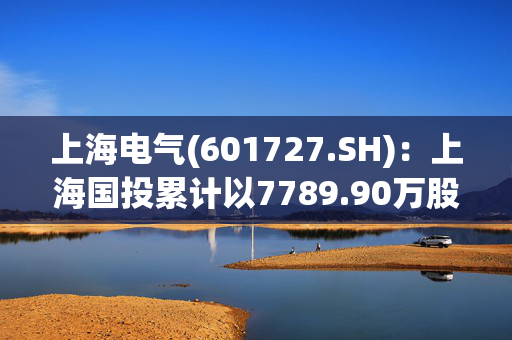 上海电气(601727.SH)：上海国投累计以7789.90万股公司A股股份换购证券投资基金份额