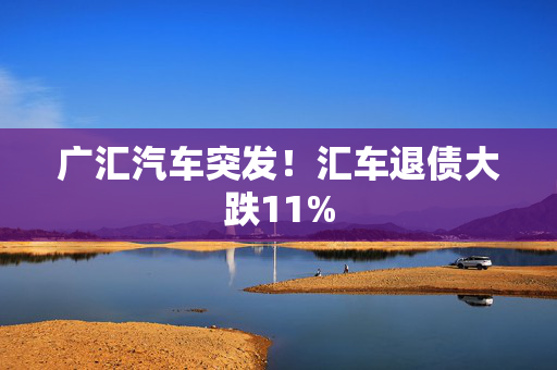 广汇汽车突发！汇车退债大跌11%