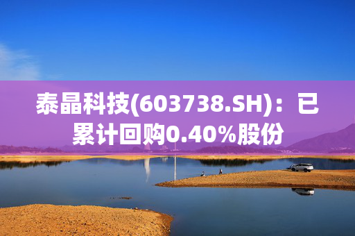 泰晶科技(603738.SH)：已累计回购0.40%股份