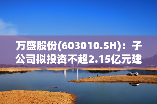 万盛股份(603010.SH)：子公司拟投资不超2.15亿元建设年产4.42万吨高端新材料一体化生产项目