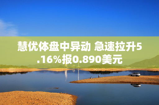 慧优体盘中异动 急速拉升5.16%报0.890美元