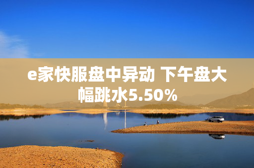 e家快服盘中异动 下午盘大幅跳水5.50%