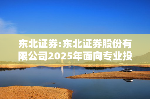 东北证券:东北证券股份有限公司2025年面向专业投资者公开发行公司债券（第一期）票面利率公告