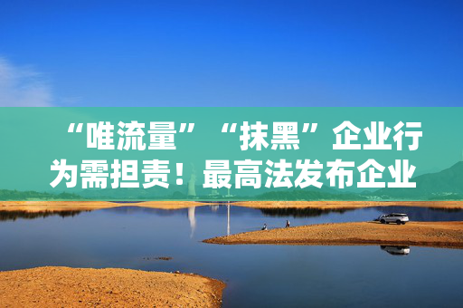 “唯流量”“抹黑”企业行为需担责！最高法发布企业名誉权司法保护案例