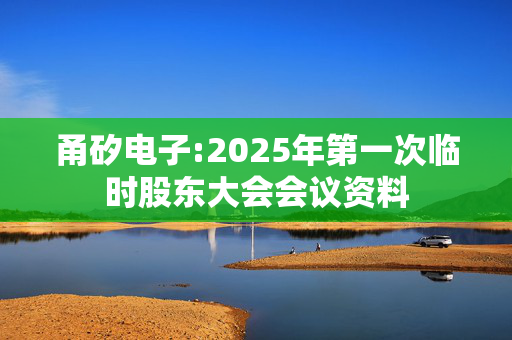 甬矽电子:2025年第一次临时股东大会会议资料