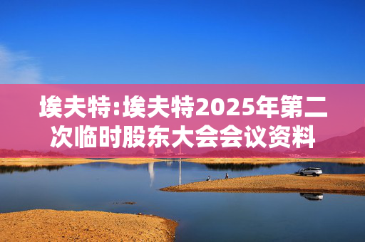 埃夫特:埃夫特2025年第二次临时股东大会会议资料