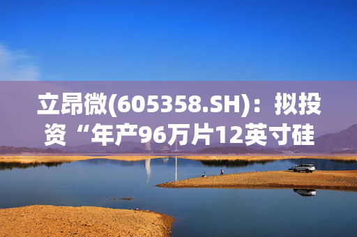 立昂微(605358.SH)：拟投资“年产96万片12英寸硅外延片项目”，总投资12.3亿元