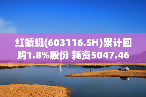 红蜻蜓(603116.SH)累计回购1.8%股份 耗资5047.46万元