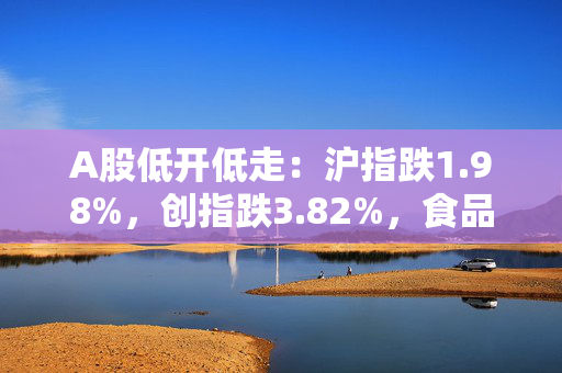 A股低开低走：沪指跌1.98%，创指跌3.82%，食品饮料逆市上涨