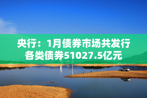 央行：1月债券市场共发行各类债券51027.5亿元