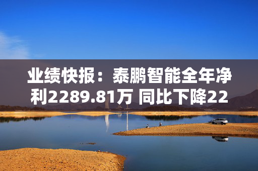 业绩快报：泰鹏智能全年净利2289.81万 同比下降22.59%