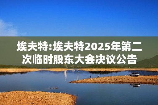 埃夫特:埃夫特2025年第二次临时股东大会决议公告