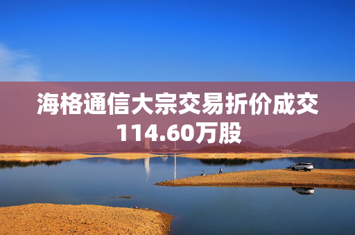 海格通信大宗交易折价成交114.60万股