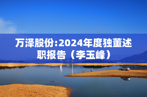 万泽股份:2024年度独董述职报告（李玉峰）