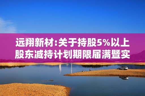 远翔新材:关于持股5%以上股东减持计划期限届满暨实施结果的公告