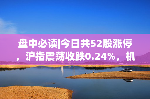 盘中必读|今日共52股涨停，沪指震荡收跌0.24%，机器人板块全天活跃