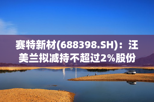 赛特新材(688398.SH)：汪美兰拟减持不超过2%股份